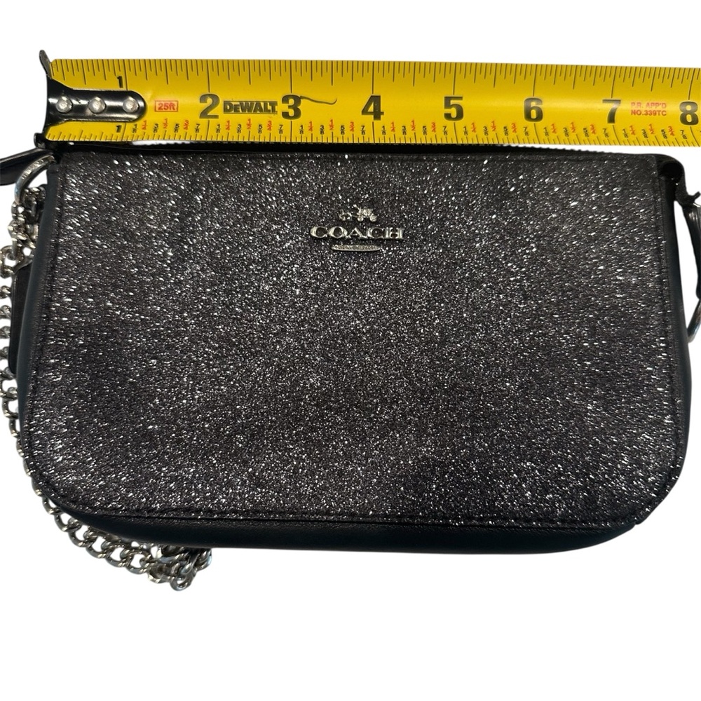 COACH Black Shimmer Convertible Wristlet Bag - Picture 10 of 11